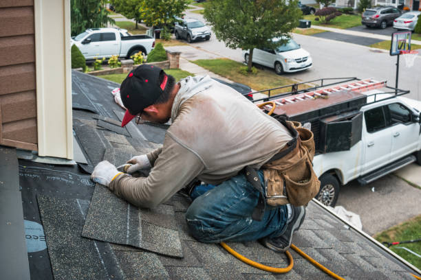 Professional Flat Roof Repair technician working in Breezy Point, NY